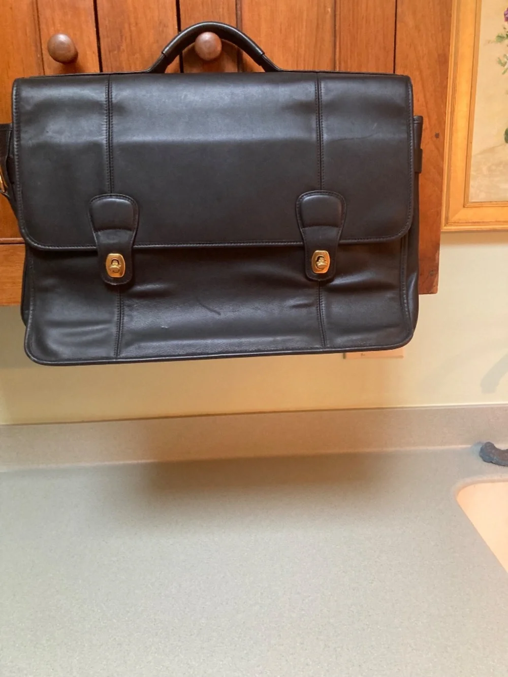 Coach leather briefcase